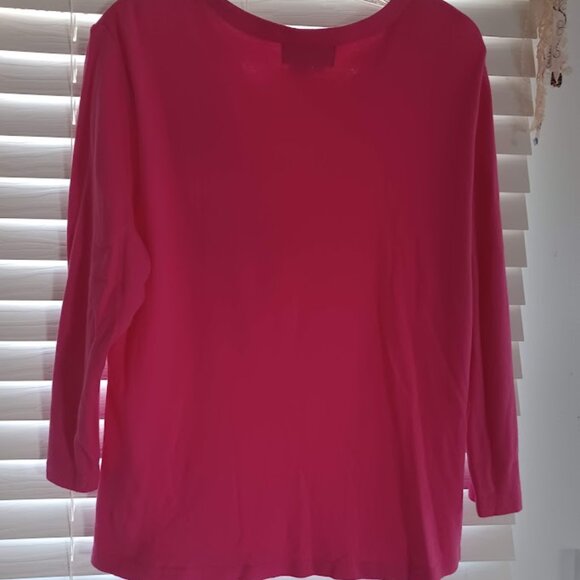 Berek XL Christmas Flamingo Sequin Top Women’s Embellished Holiday Shirt Cotton - Picture 6 of 6